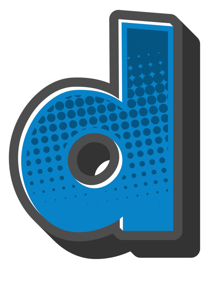 Comic Halftone Alphabet Letter and Number png