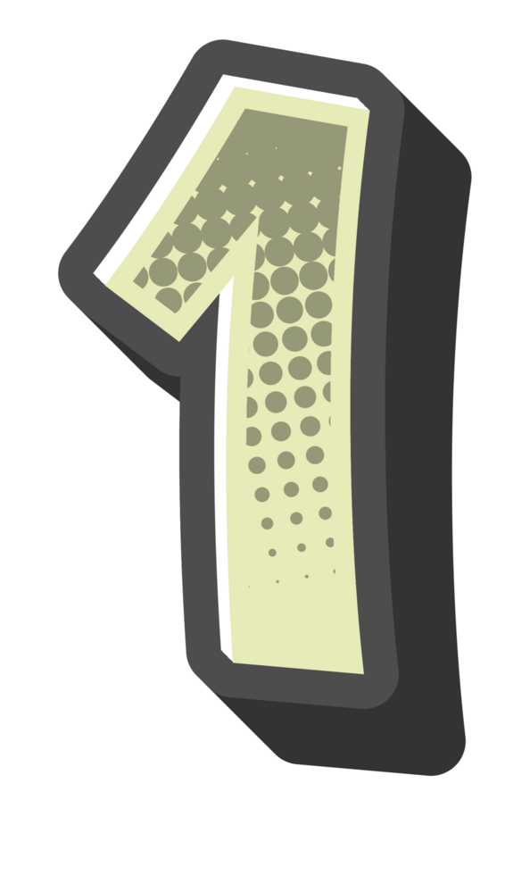 Comic Halftone Alphabet Letter and Number png