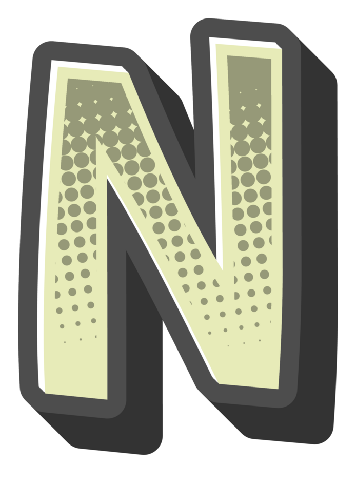 Comic Halftone Alphabet Letter and Number png