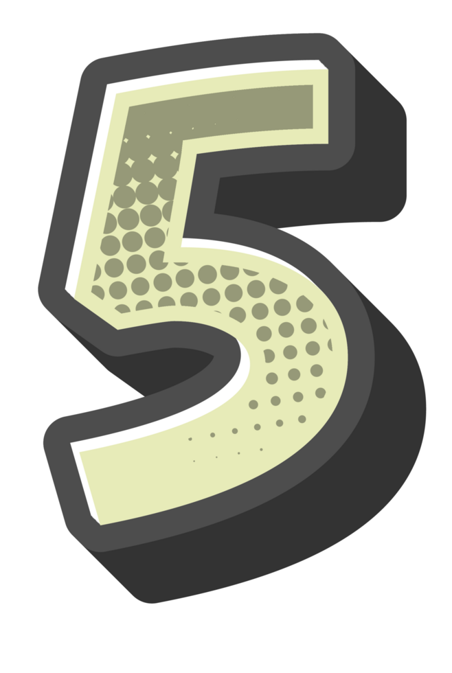 Comic Halftone Alphabet Letter and Number png