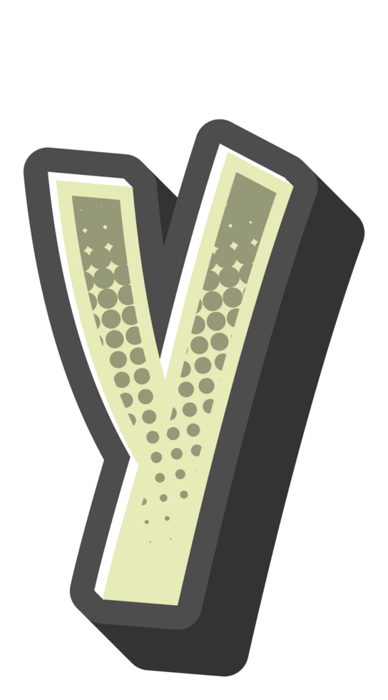 Comic Halftone Alphabet Letter and Number png