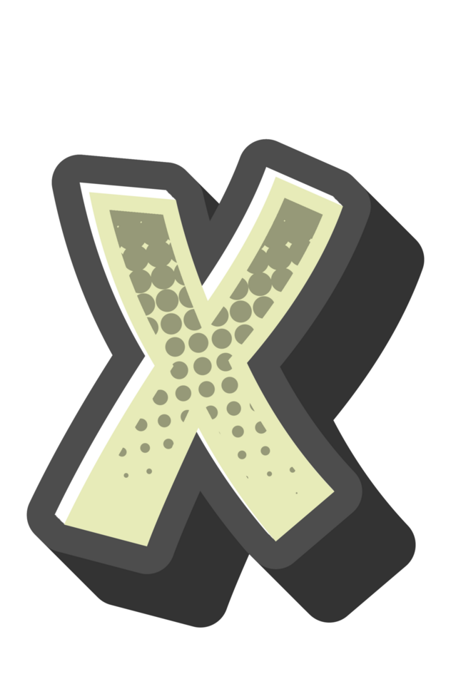 Comic Halftone Alphabet Letter and Number png