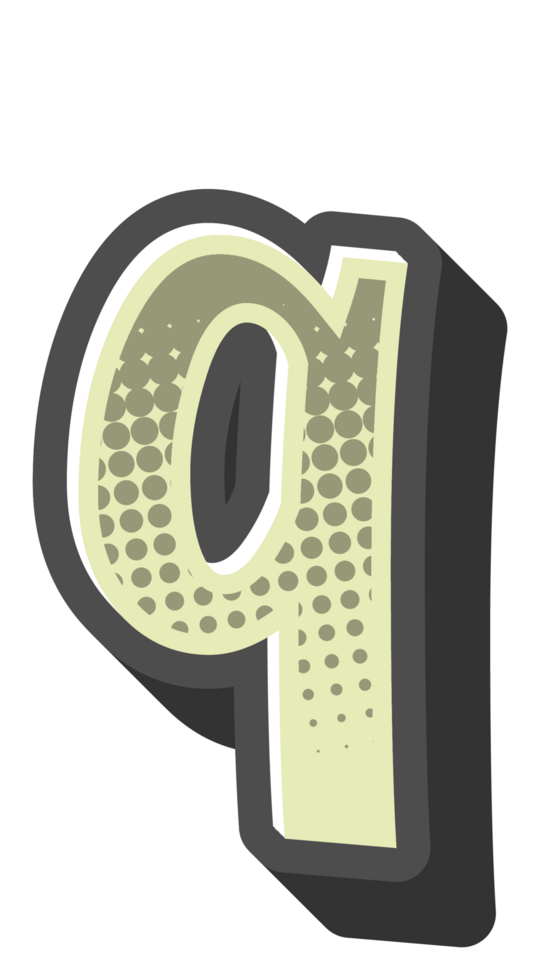 Comic Halftone Alphabet Letter and Number png