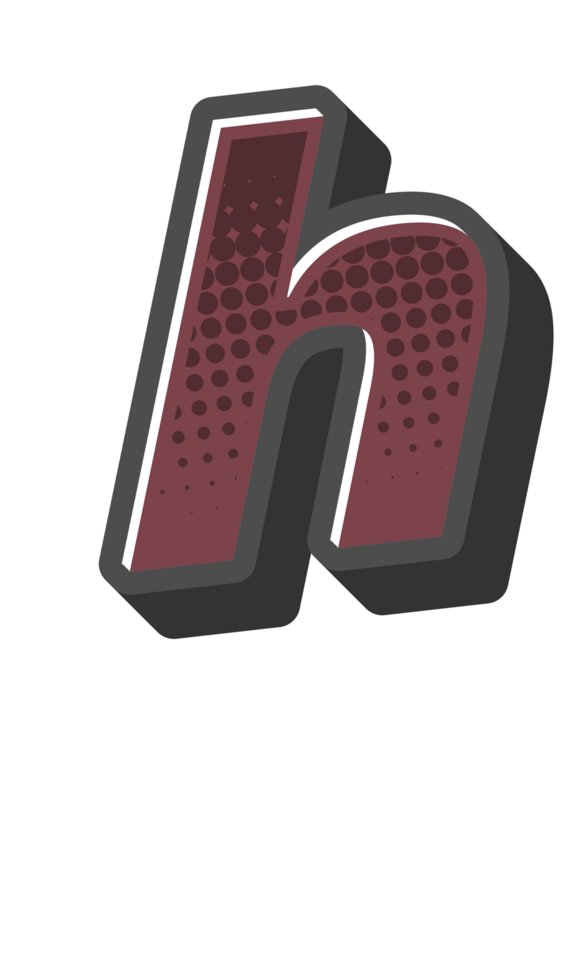 Comic Halftone Alphabet Letter and Number png