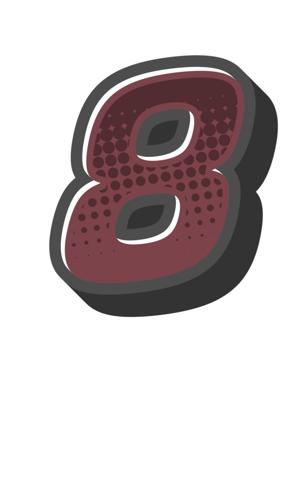 Comic Halftone Alphabet Letter and Number png