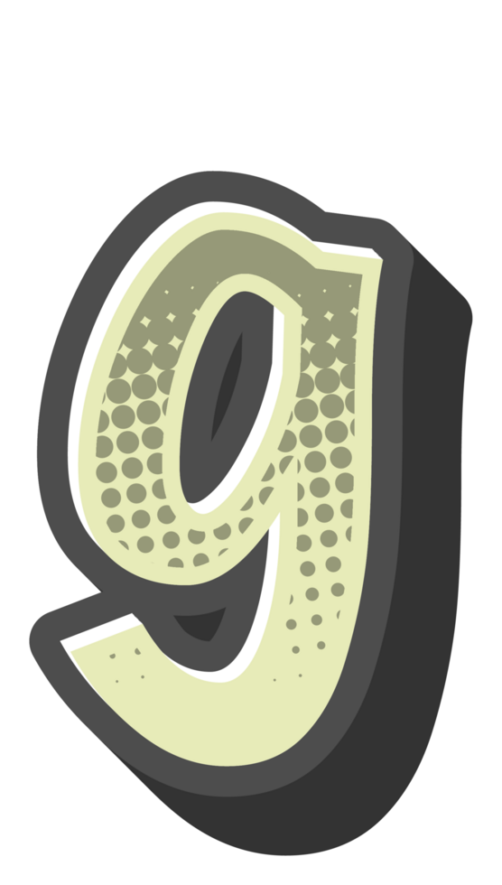 Comic Halftone Alphabet Letter and Number png
