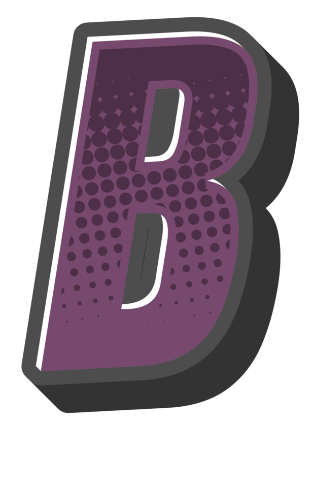 Comic Halftone Alphabet Letter and Number png