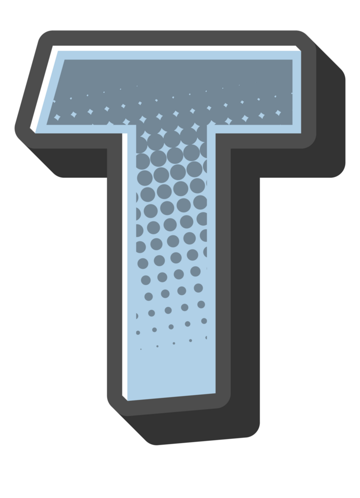 Comic Halftone Alphabet Letter and Number png