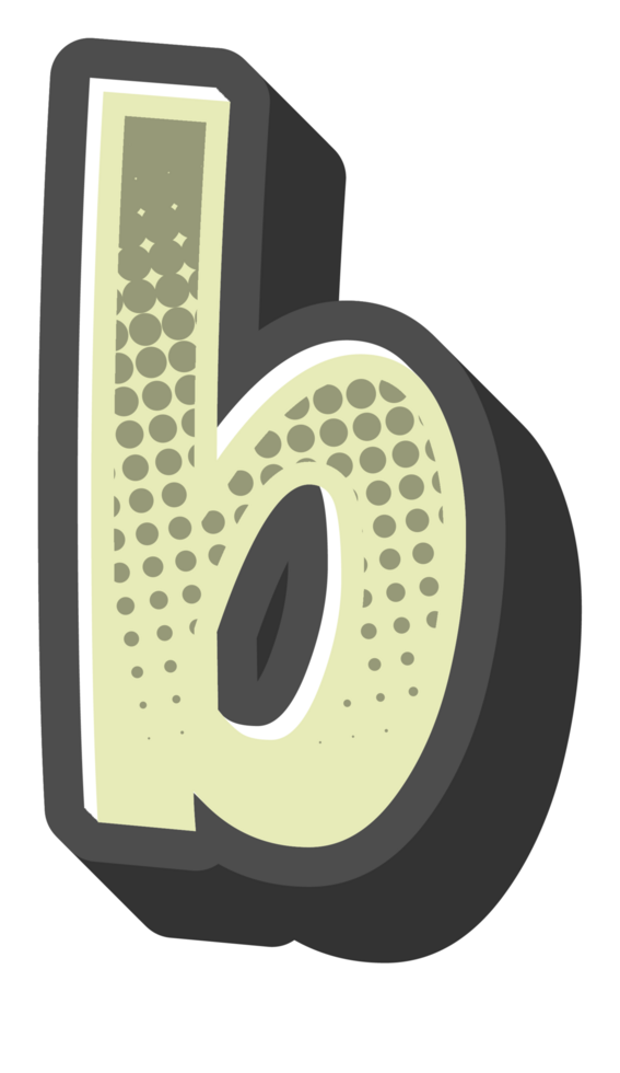 Comic Halftone Alphabet Letter and Number png