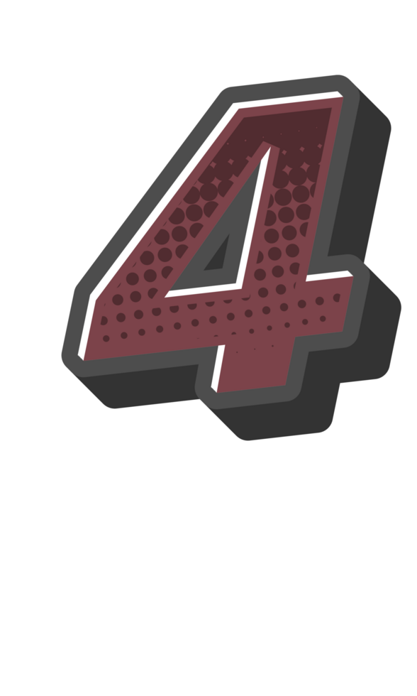 Comic Halftone Alphabet Letter and Number png