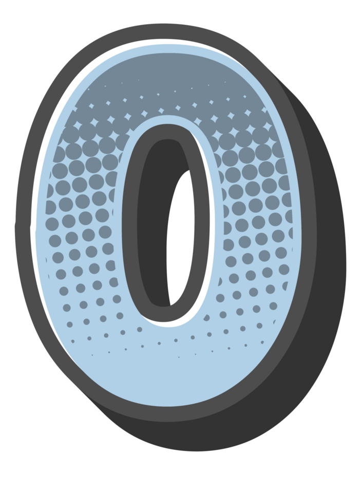 Comic Halftone Alphabet Letter and Number png