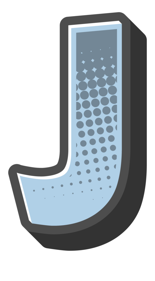 Comic Halftone Alphabet Letter and Number png