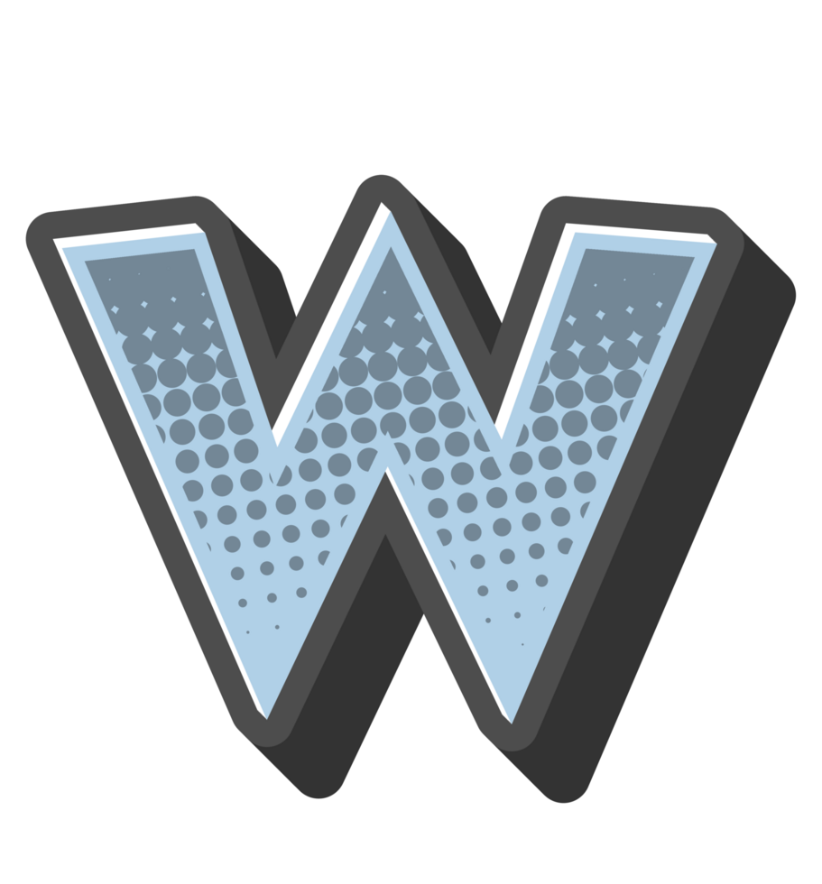 Comic Halftone Alphabet Letter and Number png