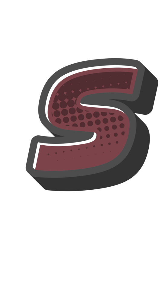 Comic Halftone Alphabet Letter and Number png