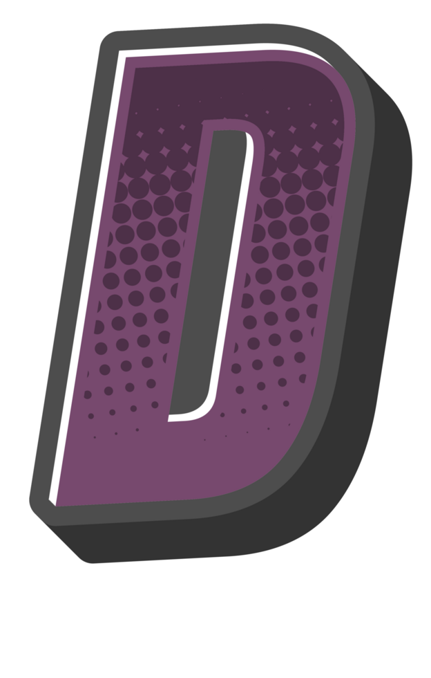 Comic Halftone Alphabet Letter and Number png