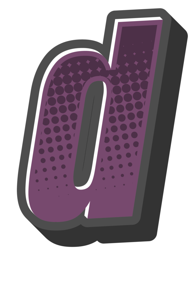 Comic Halftone Alphabet Letter and Number png