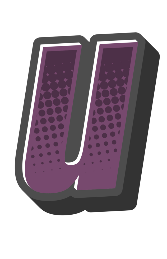 Comic Halftone Alphabet Letter and Number png