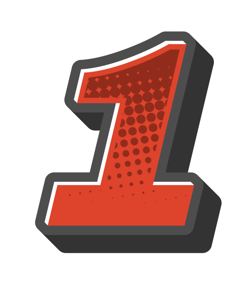 Comic Halftone Alphabet Letter and Number png