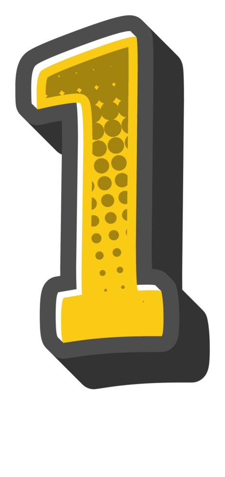 Comic Halftone Alphabet Letter and Number png