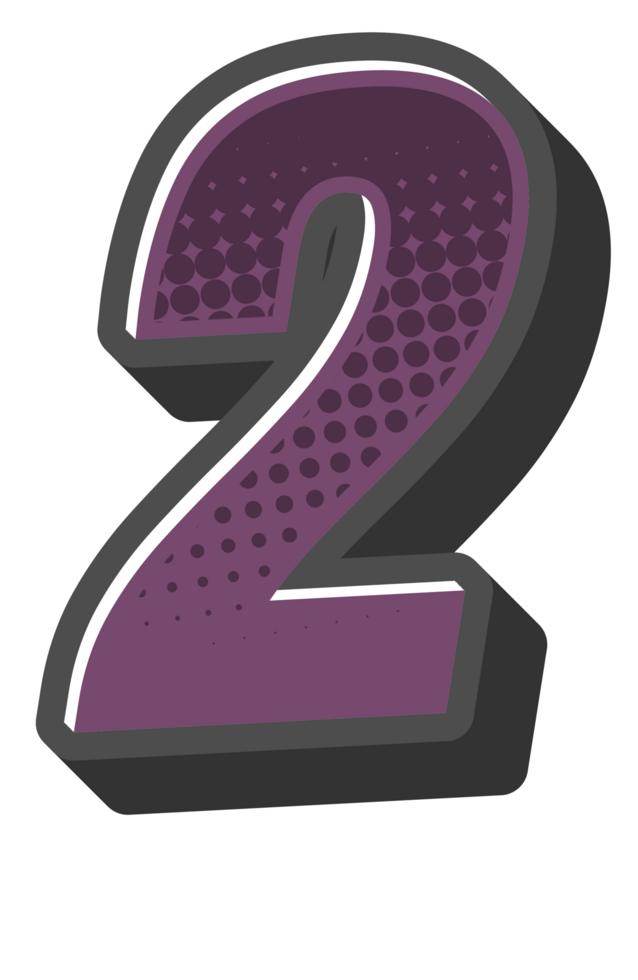 Comic Halftone Alphabet Letter and Number png