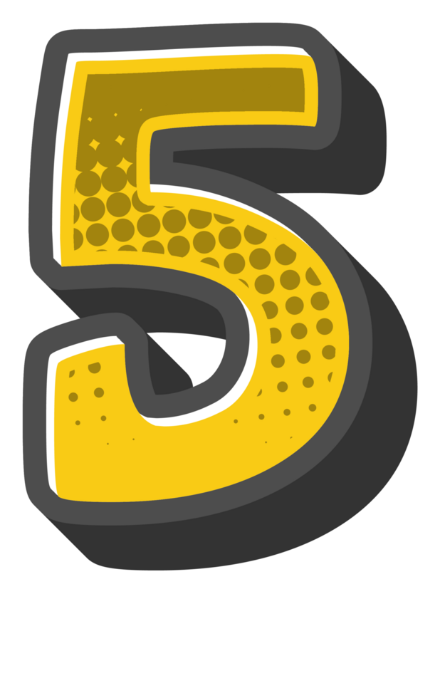 Comic Halftone Alphabet Letter and Number png