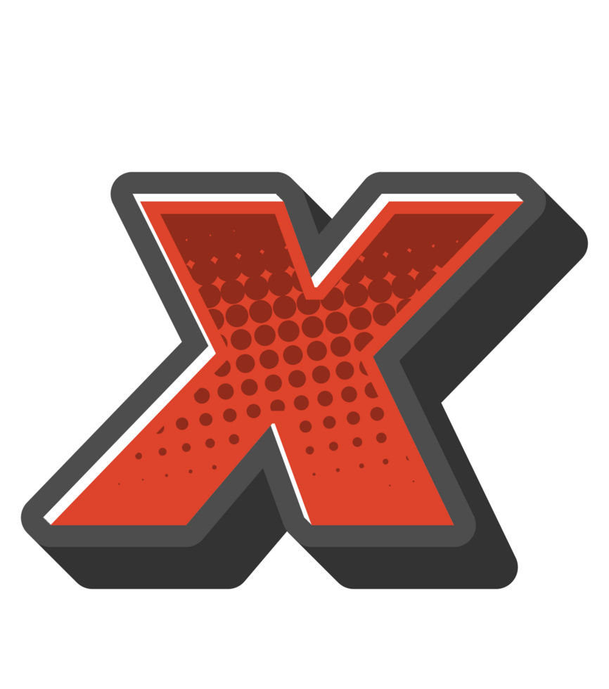 Comic Halftone Alphabet Letter and Number png