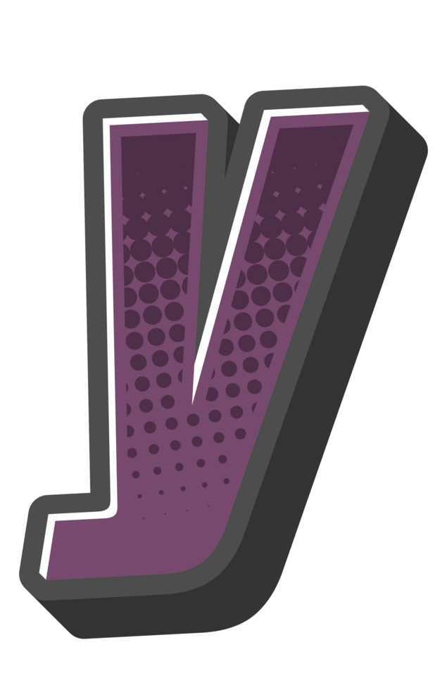 Comic Halftone Alphabet Letter and Number png