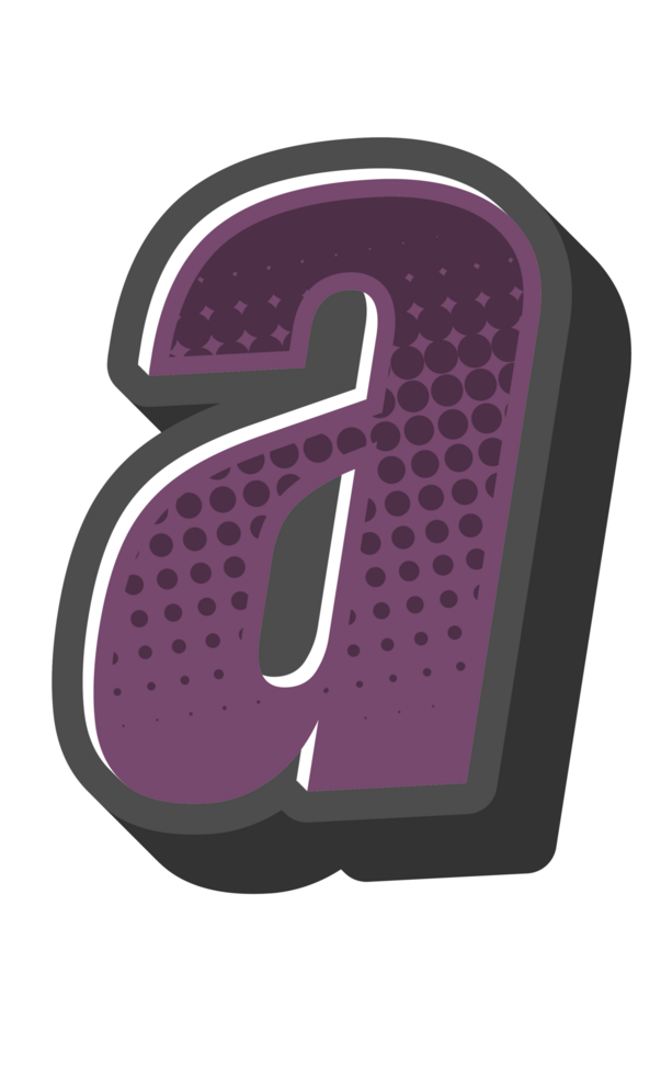 Comic Halftone Alphabet Letter and Number png