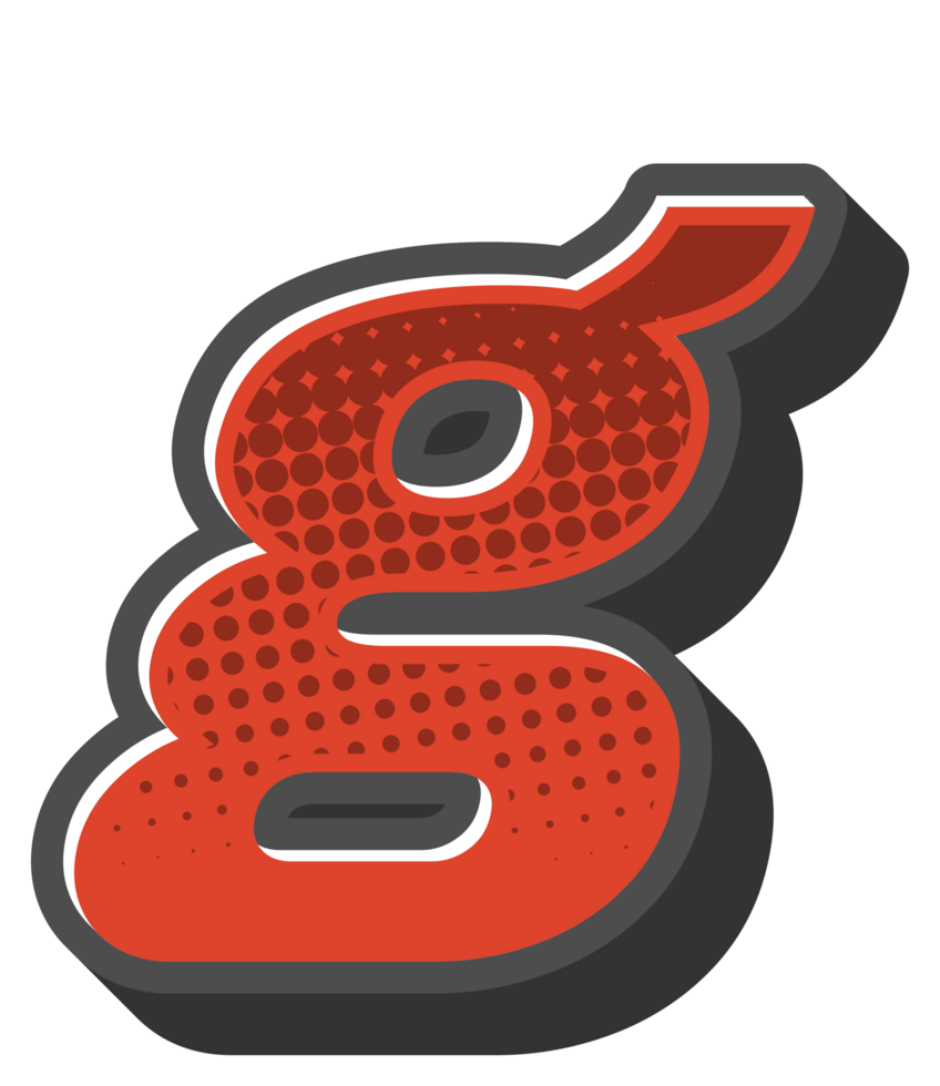 Comic Halftone Alphabet Letter and Number png