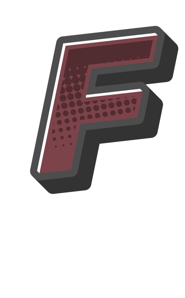 Comic Halftone Alphabet Letter and Number png