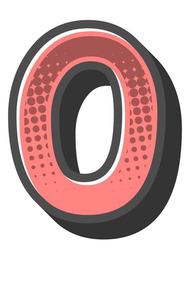 Comic Halftone Alphabet Letter and Number png