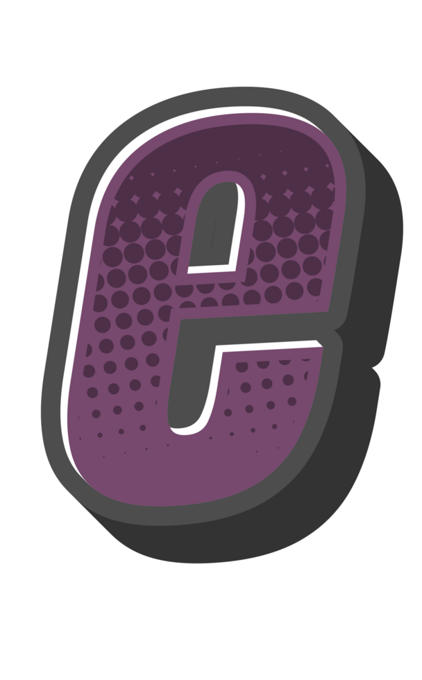 Comic Halftone Alphabet Letter and Number png