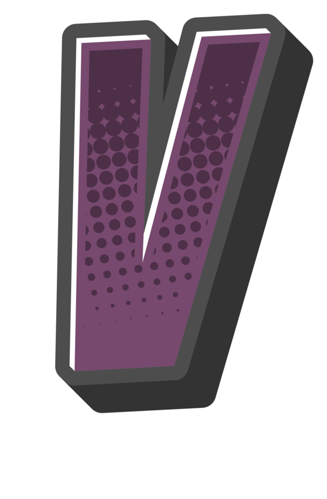 Comic Halftone Alphabet Letter and Number png