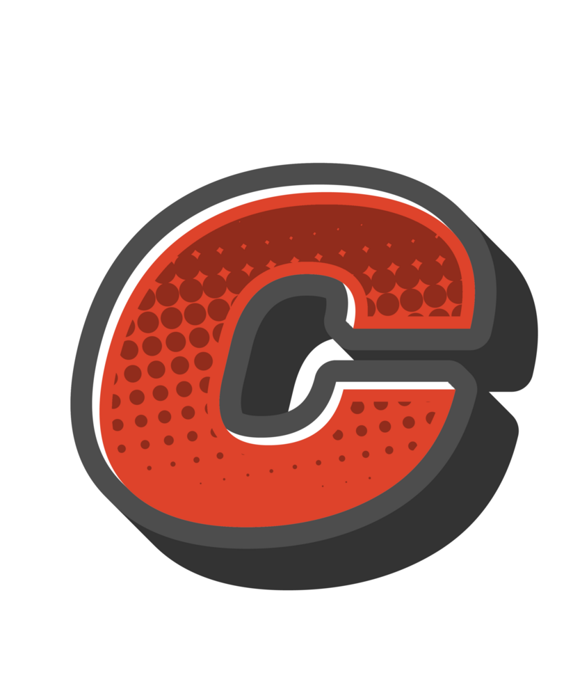 Comic Halftone Alphabet Letter and Number png