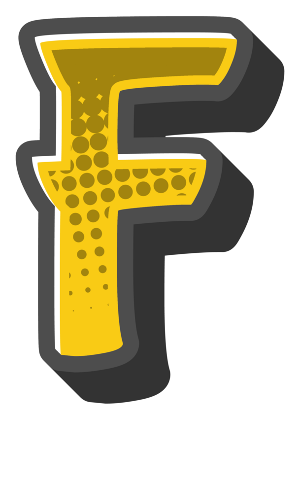 Comic Halftone Alphabet Letter and Number png
