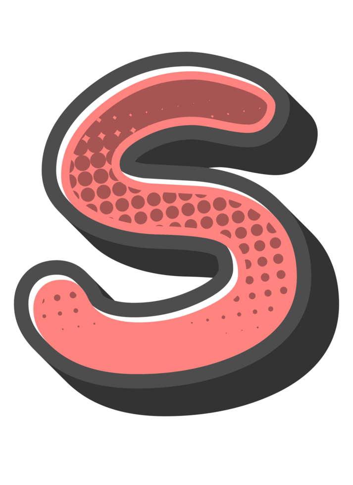 Comic Halftone Alphabet Letter and Number png