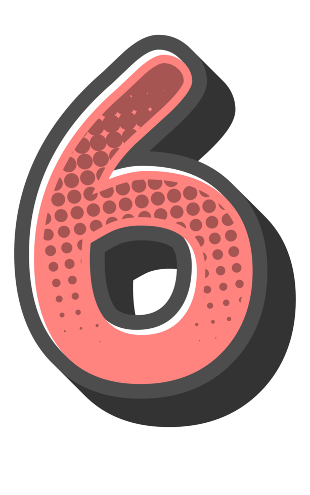 Comic Halftone Alphabet Letter and Number png