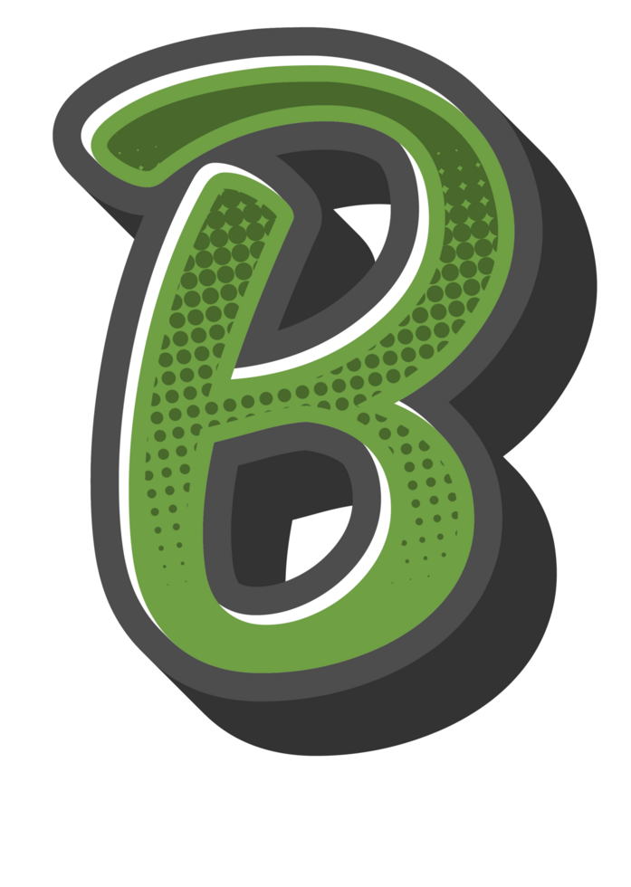 Comic Halftone Alphabet Letter and Number png