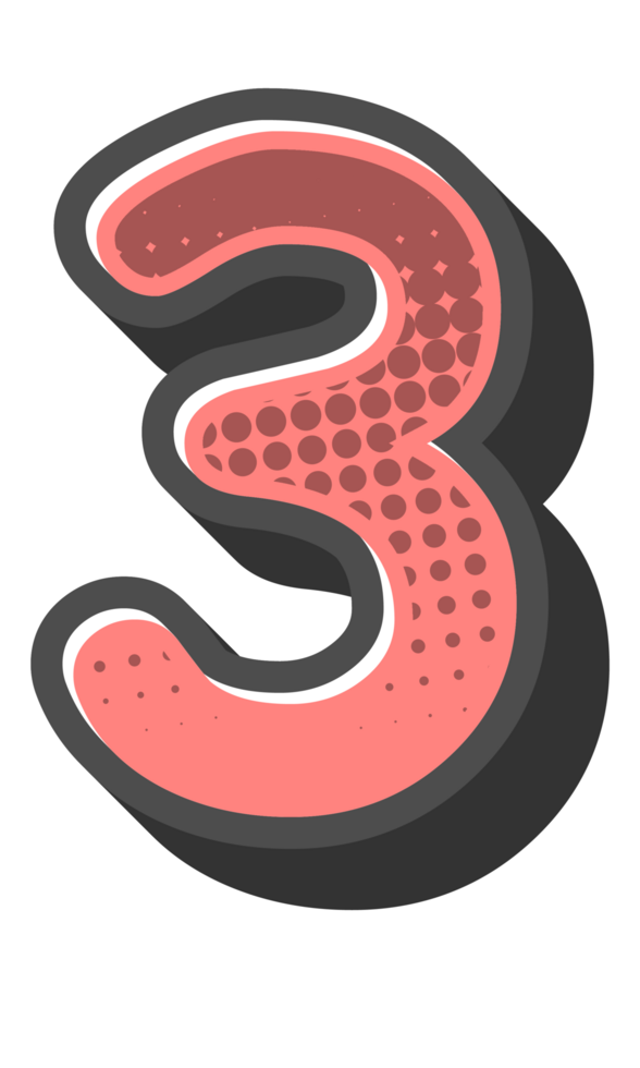 Comic Halftone Alphabet Letter and Number png