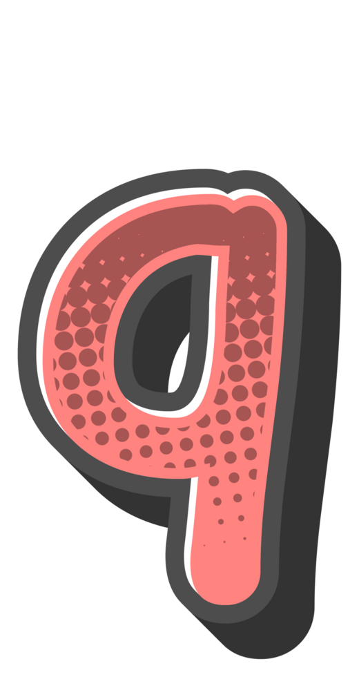 Comic Halftone Alphabet Letter and Number png