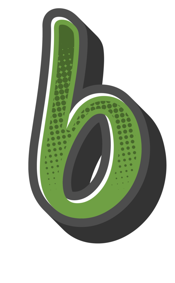 Comic Halftone Alphabet Letter and Number png