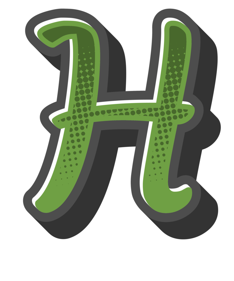Comic Halftone Alphabet Letter and Number png