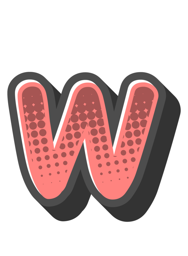 Comic Halftone Alphabet Letter and Number png