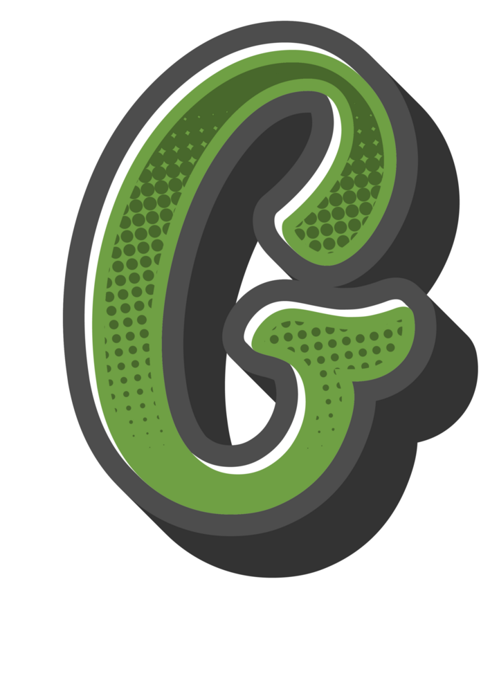 Comic Halftone Alphabet Letter and Number png