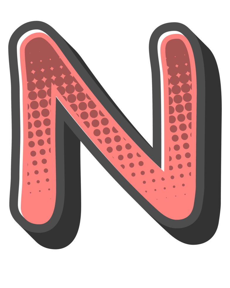 Comic Halftone Alphabet Letter and Number png