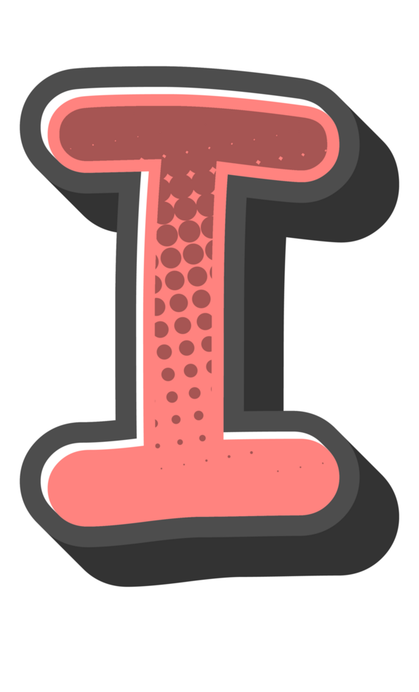Comic Halftone Alphabet Letter and Number png