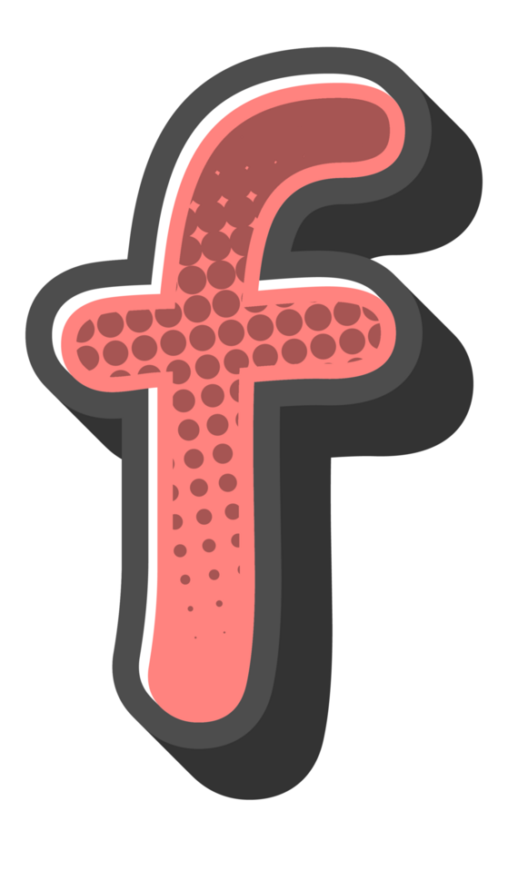 Comic Halftone Alphabet Letter and Number png