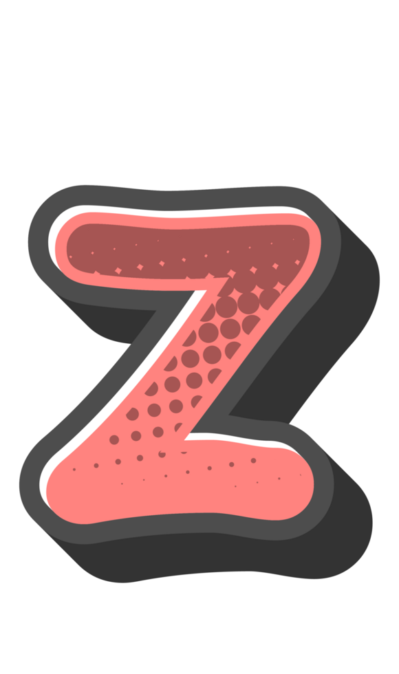 Comic Halftone Alphabet Letter and Number png