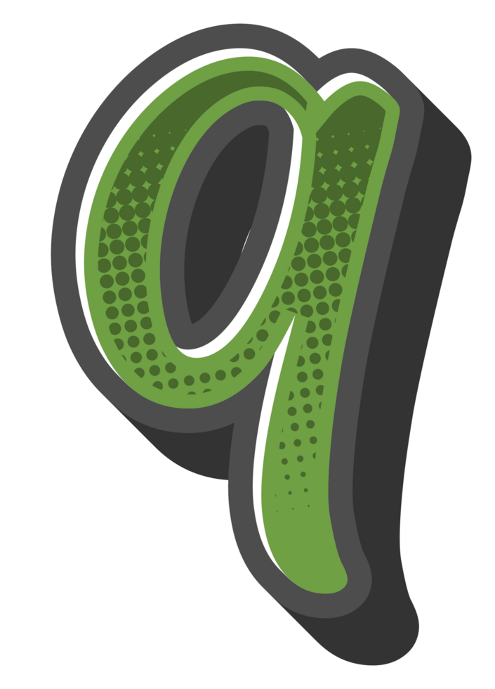 Comic Halftone Alphabet Letter and Number png