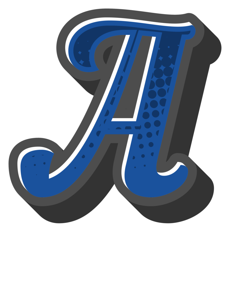 Comic Halftone Alphabet Letter and Number png